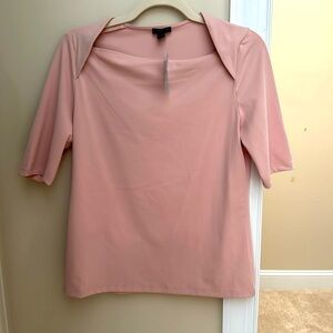 Anne Taylor MP pink boat neck 3/4 length top. New with tags